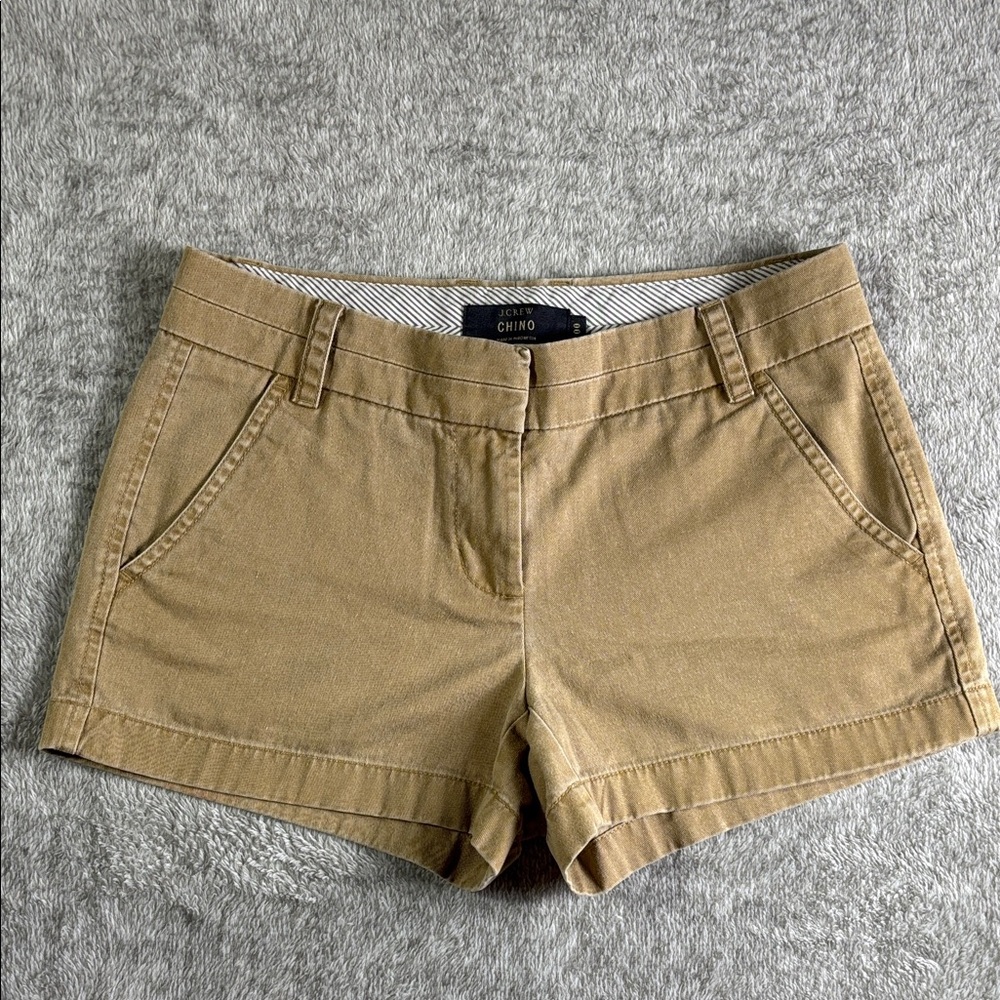 J. Crew Women's CHINO‎ Sz00 Dark Khaki Shorts